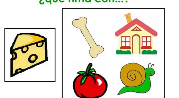 ¿Qué rima con queso? Un hueso, una casa, un tomate o un caracol. Ejercicio de conciencia fonológica infantil.