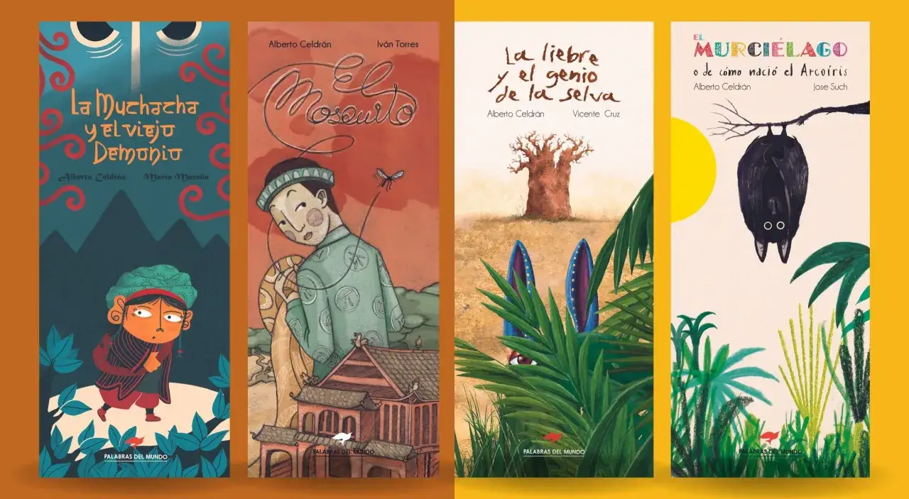Cuatro portadas de libros infantiles de 